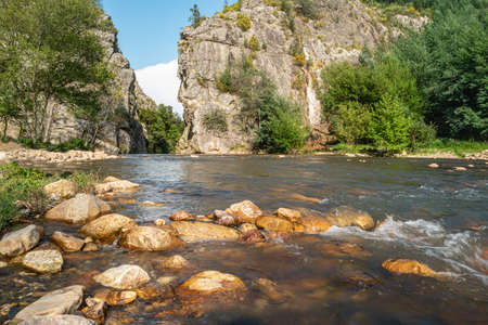 Cabril do Rio Ceira Gorge, also known as the Ceira River Gorge. Serpins, Lousa - Portugal.の写真素材