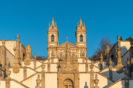 Sanctuary of Bom Jesus do Monte (also known as Sanctuary of Bom Jesus de Braga) is located in Tenoes parish, in the city, county and district of Braga, Portugal.の写真素材