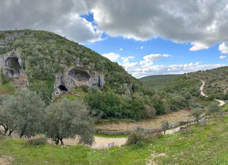 Casmilo caves valley, Coimbra, Portugal. Landscape at Casmilo caves valley in Coimbra, Portugalの写真素材