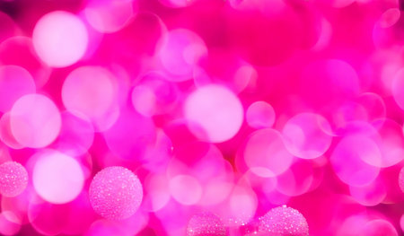 Abstract blurred red color for background, Blur festival lights outdoor and pink bubble focus textureの素材