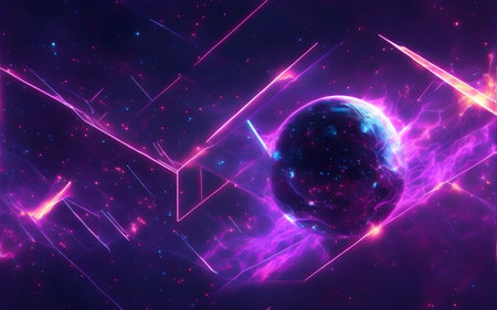 3D illustration of abstract fractal for creative design, art and entertainmentの素材