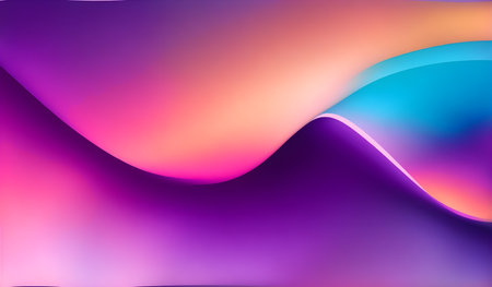 abstract background with smooth lines in pink, blue and purple colorsの素材