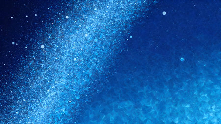 abstract blue background with some smooth lights and sparkles in itの素材