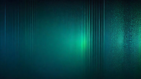 Green glowing grainy gradient background for designの素材
