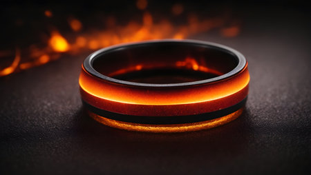 Wedding rings on a dark background. Wedding rings on a dark background.の素材