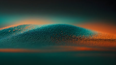 Abstract 3d rendering of water surface. Futuristic wave with depth of field.の素材