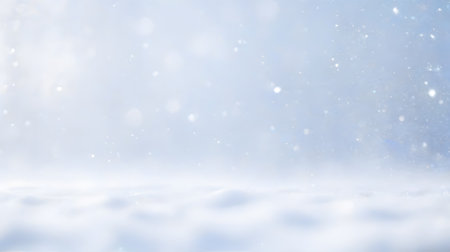 Winter background with snow and falling snowflakes. Christmas background.の素材