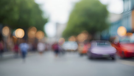 Blurry City Lights at Dusk backgroundの素材