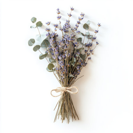 Dried Lavender Eucalyptus Bouquet Rustic Floral Arrangement Pretty Spring Summer Botanical herbの素材