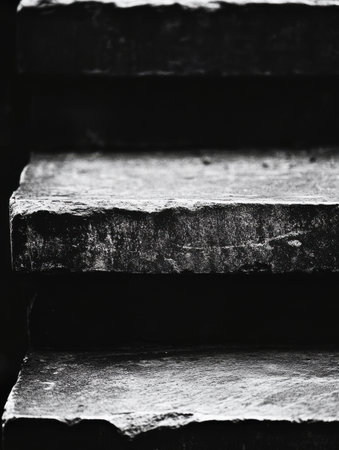Abstract Black and White Stone Texture Background Minimalist Dark Grey Rough Surface Design Elementの素材