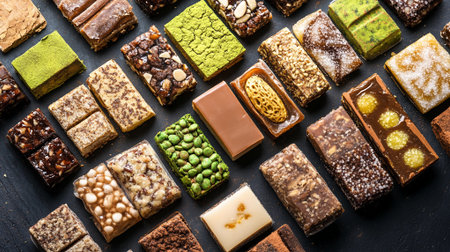 Assorted Delicious Gourmet Chocolate Bars Variety Pack Sweet Treats box food dark milk nuts richの素材