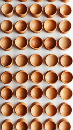 Wooden Bowls Collection Natural Light Brown Small Handmade Crafts set cups home food decor roundの素材