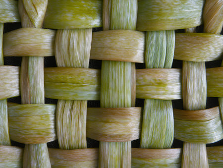 Woven Texture Natural Fiber Background Green Brown Interlaced Pattern Detailed Macro Photography upの素材