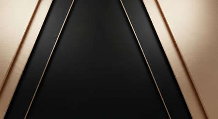 Black and gold background. 3d illustration. Luxury style.の素材