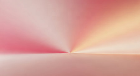 Abstract background of curved lines in pink and beige colors. 3d renderingの素材