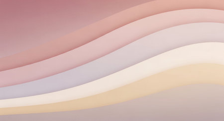 Abstract background of curved lines in pastel colors. 3d renderの素材