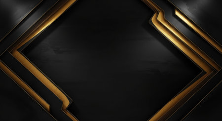 Black background with gold elements. Element for design. Template for designの素材