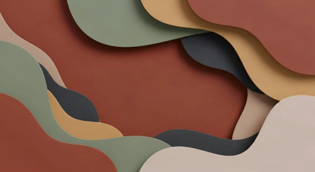 3d abstract paper art style, design layout for business presentations or web templateの素材