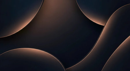 abstract background with curved lines and shadows. 3d render illustrationの素材