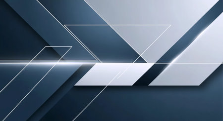 abstract technology background with blue and white triangles. Vector illustration.の素材