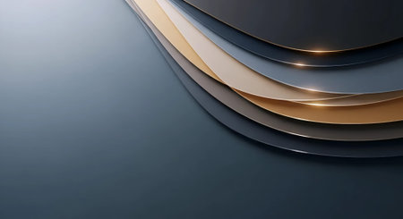 abstract metallic background with golden lines and space for text, 3d renderの素材