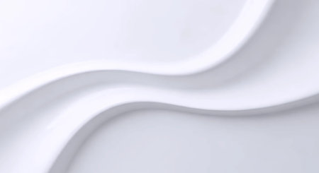 This image showcases a minimalist design featuring smooth, flowing gradient waves that transition seamlessly from light to darker shades of gray. The soft curves create a sense of movement and fluidity, evoking a calm and serene atmosphere. The design emphasizes simplicity and elegance, making it versatile for use in backgrounds, artistic projects, or modern digital interfaces.の素材