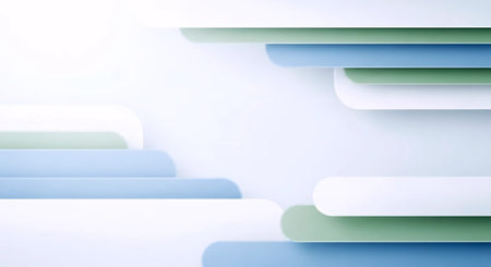 The image shows a neatly arranged stack of books with a gradient pastel lighting effect, giving a calm and inviting ambiance. The soft hues blend seamlessly, suggesting a peaceful and focused environment, ideal for reading or studying. The books appear to be of varying sizes and colors, adding a subtle aesthetic appeal.の素材