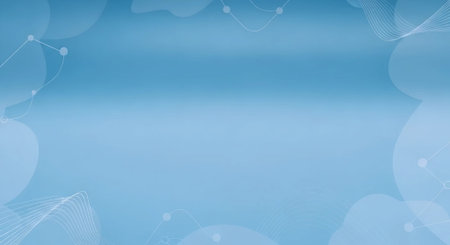 This image depicts a tranquil winter scene featuring a gradient sky transitioning from a soft blue to white, adorned with delicate, scattered snowflakes. The overall atmosphere is calm and peaceful, evoking a sense of quiet beauty typical of a serene winter day. The gentle, light touch of snowflakes adds a touch of whimsy and serenity to the scene.の素材