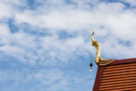 Northern Thailand temple style in Pai Province, Mea Hong Sorn.の写真素材