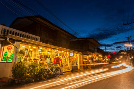 MEA HONG SORN, THAILAND - September 06:Scene of  Walking Street in Pai Mea Hong Son, Thailand October 06,2013のeditorial素材