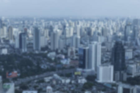Bangkok High Angle View -blur photo background for graphic designの写真素材