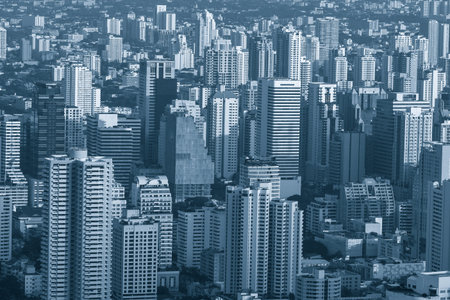 BANGKOK, THAILAND - DECEMBER 14.  Bangkok view, Above view from Baiyoke Tower II tallest building in...