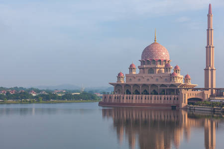 Putra Mosque located in Putrajaya city the new Federal Territory of Malaysiaのeditorial素材