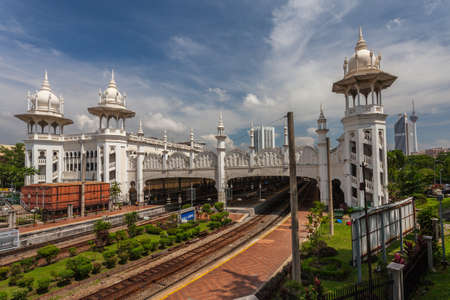 KUALA LUMPUR MALAYSIA  November 04 2012:Kuala Lumpur old railway station. Kuala Lumpur station was built in 1910 as a railway hub and is famous for its beautiful architecture.のeditorial素材
