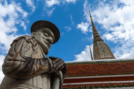 Detailed architecture in Wat Pho, Temple of Reclining Buddhaの写真素材