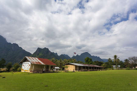 Vang Vieng is a tourism-oriented town in Laos, located in Vientiane Province about four hours bus ride north of the capital.のeditorial素材