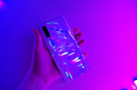 Xiaomi Mi9 lite CC9 white phone. Xiaomiのeditorial素材