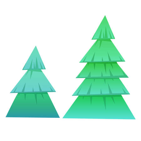 Vector tree in cartoon style. White background.のイラスト素材