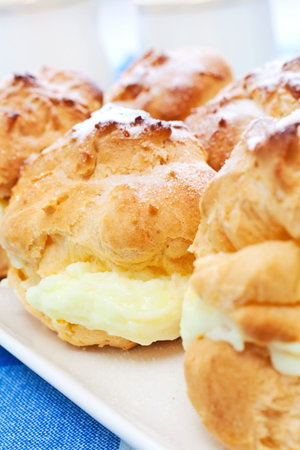 profiterole on a plate