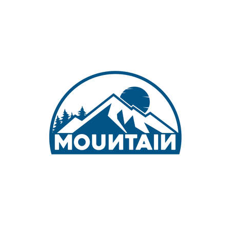 Simple Mountain Logo Business Template Vectorのイラスト素材