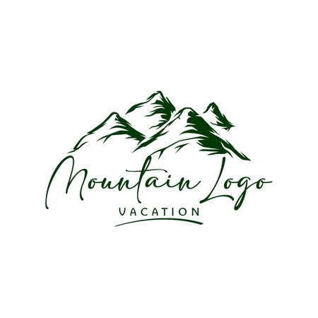 Simple Mountain logo design template vectorのイラスト素材