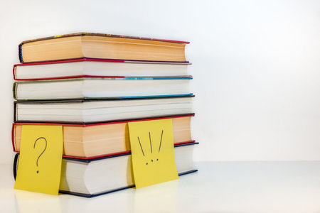 Stack of old books - question and answer