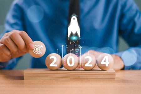2024 new year opportunity, businessÂ start-up target, goal action plan for successÂ growth,...