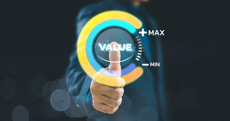 Increase value service, growth value, company value added, business growth concept. Business man...