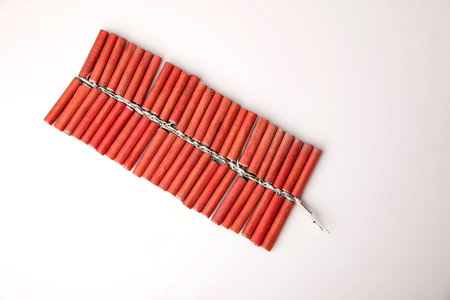 Firecrackers for Diwali Isolated on white
