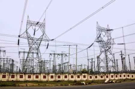 electric transformer station in Bihar, India