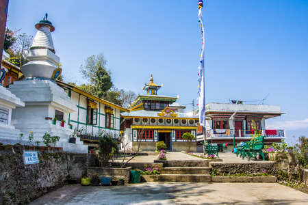 Buildings of "yung drung kundrak ling" bon monastery near Ravangla, India.のeditorial素材