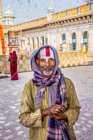 A Sadhu is a holy man in Hinduism  Janaki Mandir was buildt in 1911 AD, and is considered as the most important example of the Rajput architecture in Nepal   It is dedicated to goddess Sita のeditorial素材