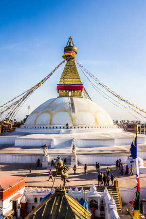 The famous bodhinath temple of Kathmandu, nepalのeditorial素材