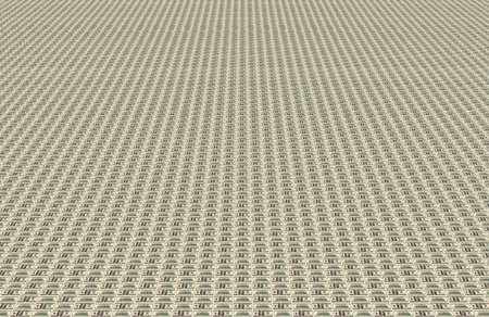 Thousands of one hundred dollar notes, laid out unto the horizon. Av symbol of wealth, success,...